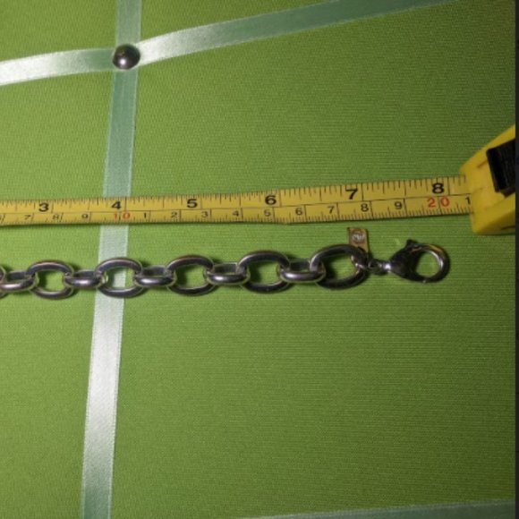 Thick Chain Bracelet, Chunky Oval Cable Link - Picture 6 of 6